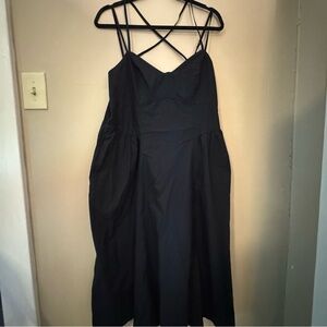 a new day Black Strappy Midi Dress